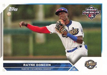 #PD-23 Rayne Doncon - Rancho Cucamonga Quakes - 2023 Topps Pro Debut Baseball