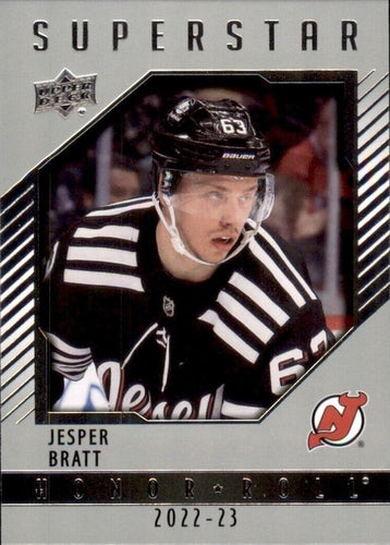 #HR-23 Jesper Bratt - New Jersey Devils - 2022-23 Upper Deck - Honor Roll Hockey