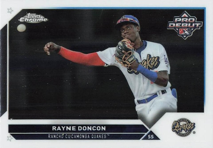 #PDC-23 Rayne Doncon - Rancho Cucamonga Quakes - 2023 Topps Pro Debut - Chrome Baseball