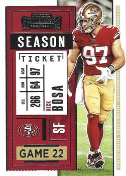 #23 Nick Bosa - San Francisco 49ers - 2020 Panini Contenders Football