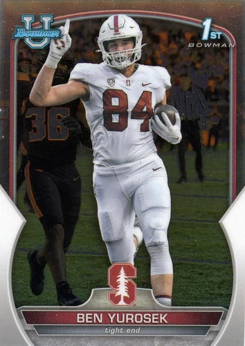 #23 Ben Yurosek - Stanford Cardinal - 2022 Bowman Chrome University Football