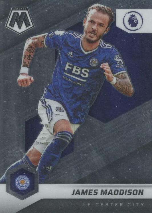 #23 James Maddison - Leicester City - 2021-22 Panini Mosaic Premier League Soccer