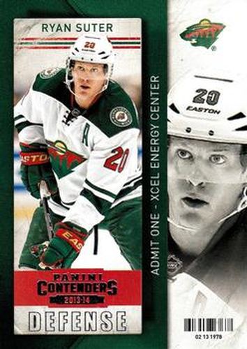 #23 Ryan Suter - Minnesota Wild - 2013-14 Panini Contenders Hockey