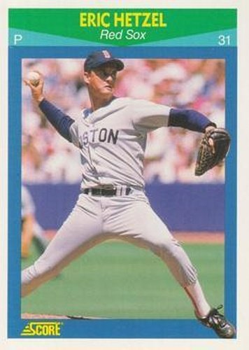 #23 Eric Hetzel - Boston Red Sox - 1990 Score Rising Stars Baseball
