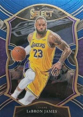 #23 LeBron James - Los Angeles Lakers - 2020-21 Panini Select - Blue Basketball