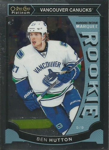 #M23 Ben Hutton - Vancouver Canucks - 2015-16 O-Pee-Chee Platinum - Marquee Rookies Hockey
