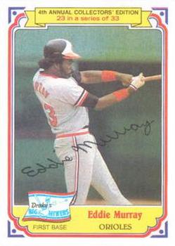 #23 Eddie Murray - Baltimore Orioles - 1984 Topps Drake's Big Hitters Baseball