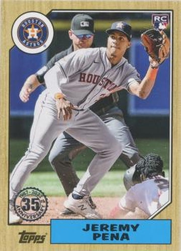 #87TBU-23 Jeremy Pena - Houston Astros - 2022 Topps Update - 1987 Topps Baseball 35th Anniversary Baseball