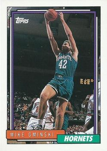 #240 Mike Gminski - Charlotte Hornets - 1992-93 Topps Basketball