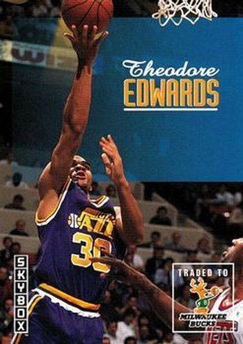 #240 Blue Edwards - Milwaukee Bucks - 1992-93 SkyBox Basketball
