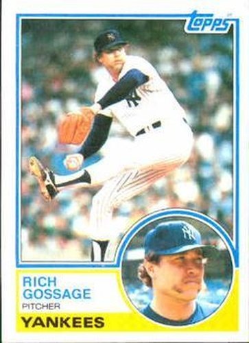 #240 Rich Gossage - New York Yankees - 1983 Topps Baseball