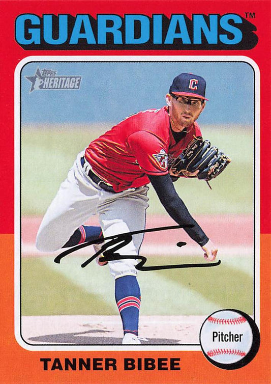 #241 Tanner Bibee - Cleveland Guardians - 2024 Topps Heritage Baseball