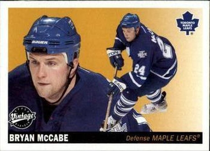 #241 Bryan McCabe - Toronto Maple Leafs - 2002-03 Upper Deck Vintage Hockey