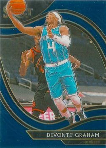 #241 Devonte' Graham - Charlotte Hornets - 2020-21 Panini Select - Blue Basketball