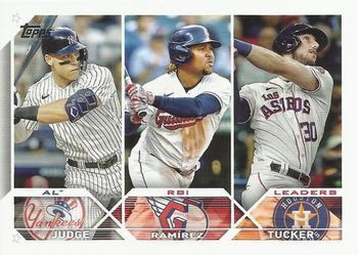 #241 AL RBI Leaders Aaron Judge / Jose Ramirez / Kyle Tucker - New York Yankees / Cleveland Guardians / Houston Astros - 2023 Topps Baseball