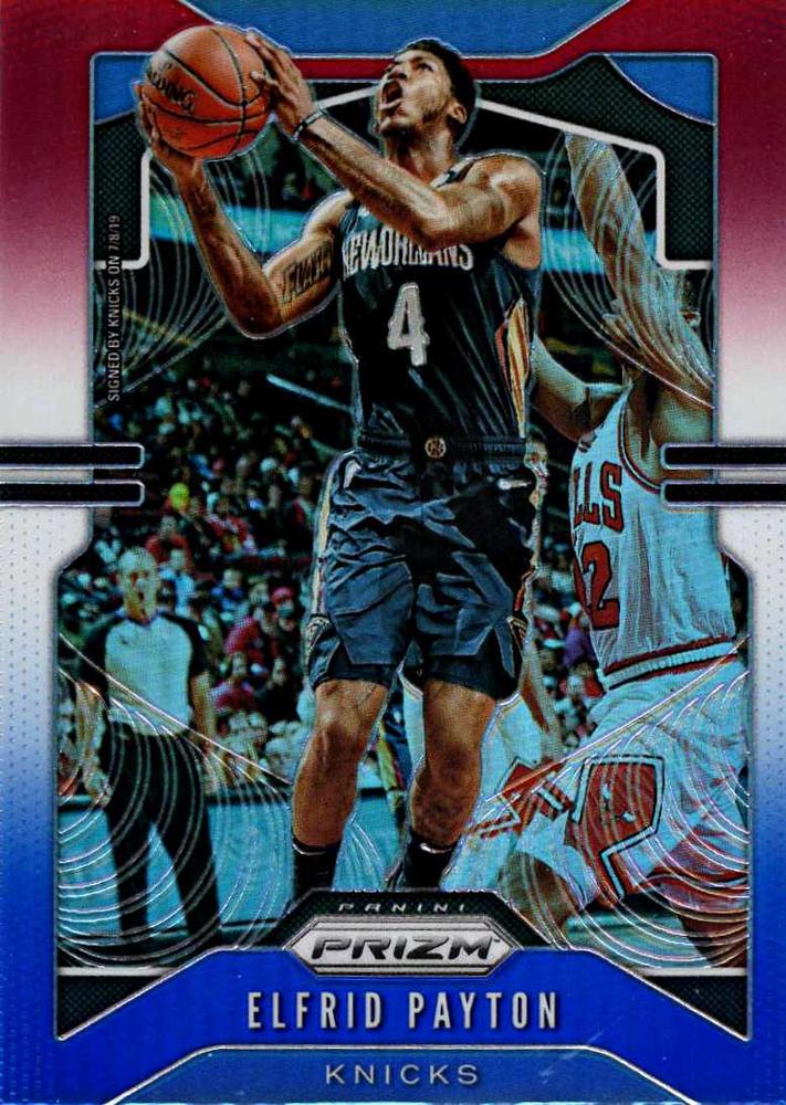 #242 Elfrid Payton - New York Knicks - 2019-20 Panini Prizm - Prizms Red White and Blue Basketball