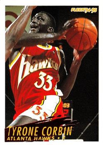 #242 Tyrone Corbin - Atlanta Hawks - 1994-95 Fleer Basketball