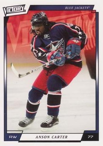 #242 Anson Carter - Columbus Blue Jackets - 2006-07 Upper Deck Victory Update Hockey