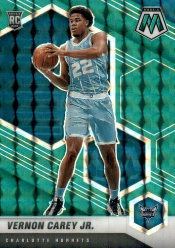 #242 Vernon Carey Jr. - Charlotte Hornets - 2020-21 Panini Mosaic - Mosaic Green Basketball