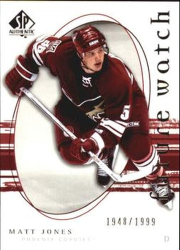 #242 Matt Jones - Phoenix Coyotes - 2005-06 SP Authentic Hockey