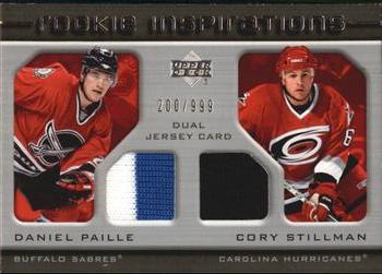 #242 Daniel Paille / Cory Stillman - Buffalo Sabres / Carolina Hurricanes - 2005-06 Upper Deck Rookie Update Hockey