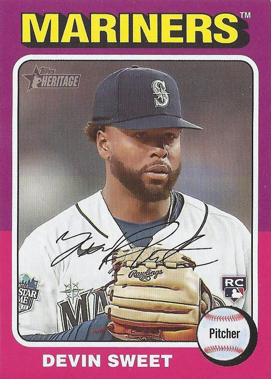 #242 Devin Sweet - Seattle Mariners - 2024 Topps Heritage Baseball