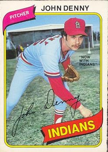 #242 John Denny - Cleveland Indians - 1980 O-Pee-Chee Baseball