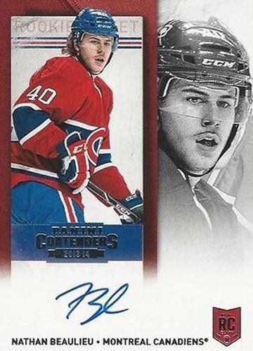#242a Nathan Beaulieu - Montreal Canadiens - 2013-14 Panini Contenders Hockey
