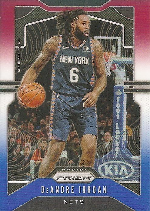 #243 DeAndre Jordan - Brooklyn Nets - 2019-20 Panini Prizm - Prizms Red White and Blue Basketball