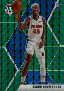 #243 Sekou Doumbouya - Detroit Pistons - 2019-20 Panini Mosaic - Green Prizm Basketball