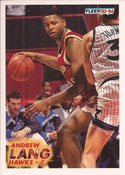 #243 Andrew Lang - Atlanta Hawks - 1993-94 Fleer Basketball