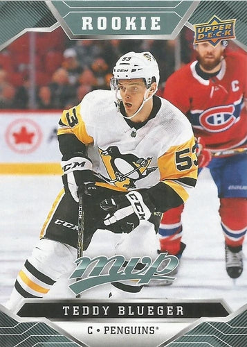 #243 Teddy Blueger - Pittsburgh Penguins - 2019-20 Upper Deck MVP Hockey