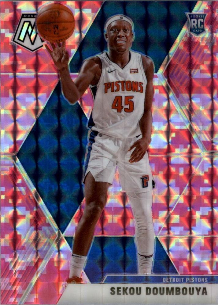 #243 Sekou Doumbouya - Detroit Pistons - 2019-20 Panini Mosaic - Camo Pink Basketball