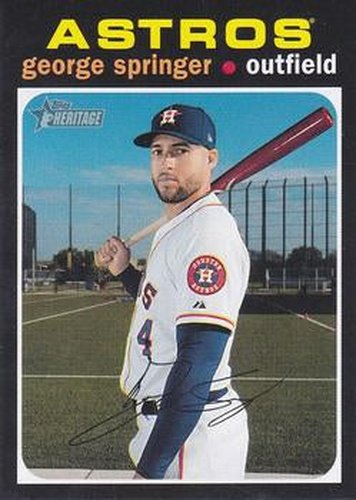 #244 George Springer - Houston Astros - 2020 Topps Heritage Baseball