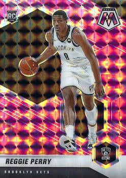 #244 Reggie Perry - Brooklyn Nets - 2020-21 Panini Mosaic - Mosaic Camo Pink Basketball