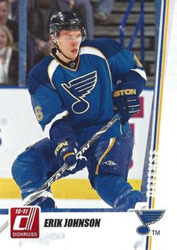 #244 Erik Johnson - St. Louis Blues - 2010-11 Donruss Hockey