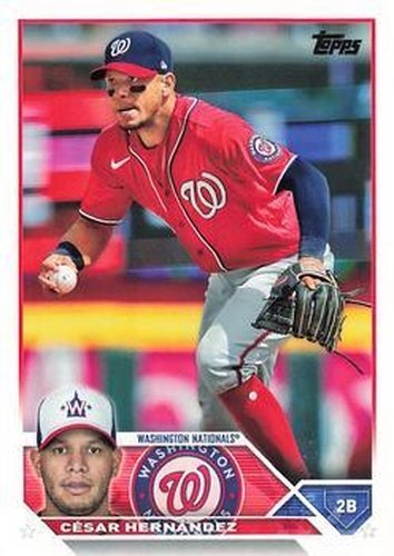 #244 Cesar Hernandez - Washington Nationals - 2023 Topps Baseball