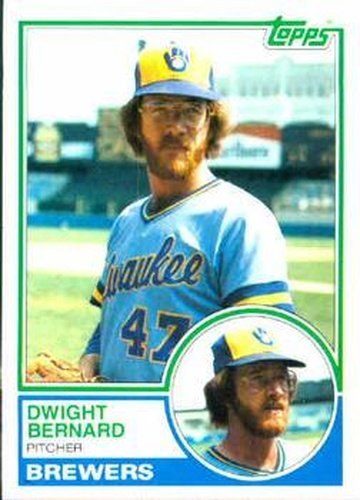 #244 Dwight Bernard - Milwaukee Brewers - 1983 Topps Baseball