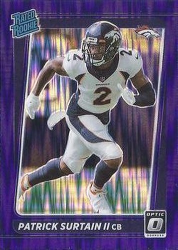 #244 Patrick Surtain II - Denver Broncos - 2021 Donruss Optic - Purple Shock Football