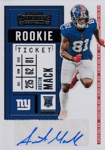 #244 Austin Mack - New York Giants - 2020 Panini Contenders Football