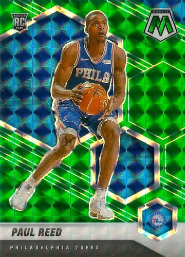 #245 Paul Reed - Philadelphia 76ers - 2020-21 Panini Mosaic - Mosaic Green Basketball