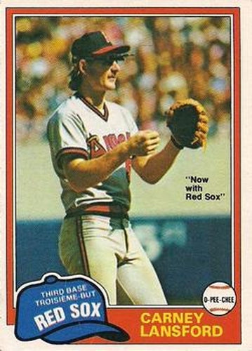 #245 Carney Lansford - Boston Red Sox - 1981 O-Pee-Chee - Gray Back Baseball