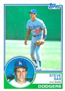 #245 Steve Sax - Los Angeles Dodgers - 1983 Topps Baseball