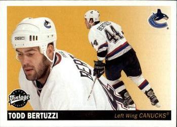 #245 Todd Bertuzzi - Vancouver Canucks - 2002-03 Upper Deck Vintage Hockey