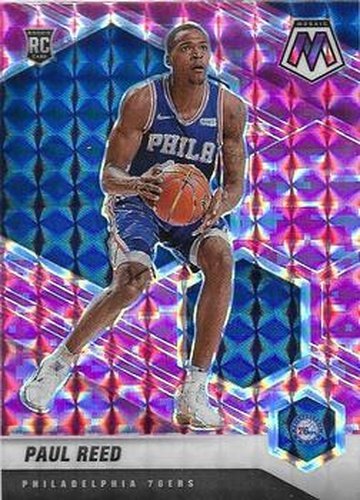#245 Paul Reed - Philadelphia 76ers - 2020-21 Panini Mosaic - Mosaic Camo Pink Basketball
