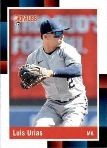 #245 Luis Urias - Milwaukee Brewers - 2022 Donruss Baseball