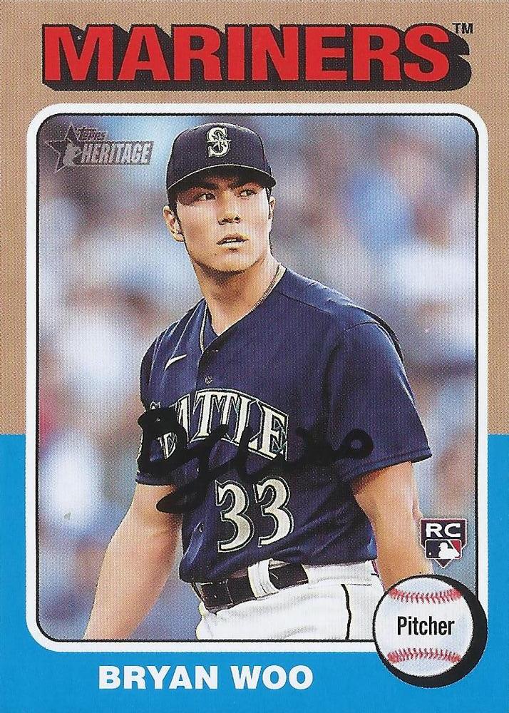 #245 Bryan Woo - Seattle Mariners - 2024 Topps Heritage Baseball
