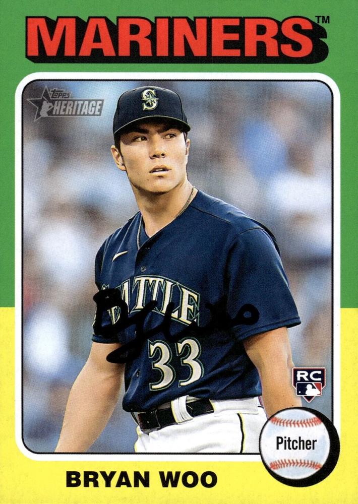 #245b Bryan Woo - Seattle Mariners - 2024 Topps Heritage Baseball