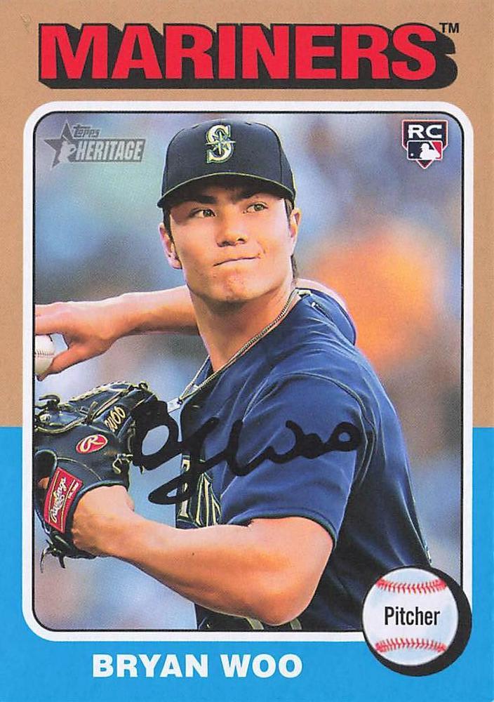 #245c Bryan Woo - Seattle Mariners - 2024 Topps Heritage Baseball