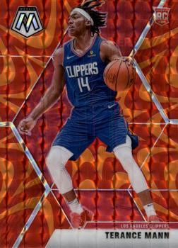 #246 Terance Mann - Los Angeles Clippers - 2019-20 Panini Mosaic - Reactive Orange Basketball